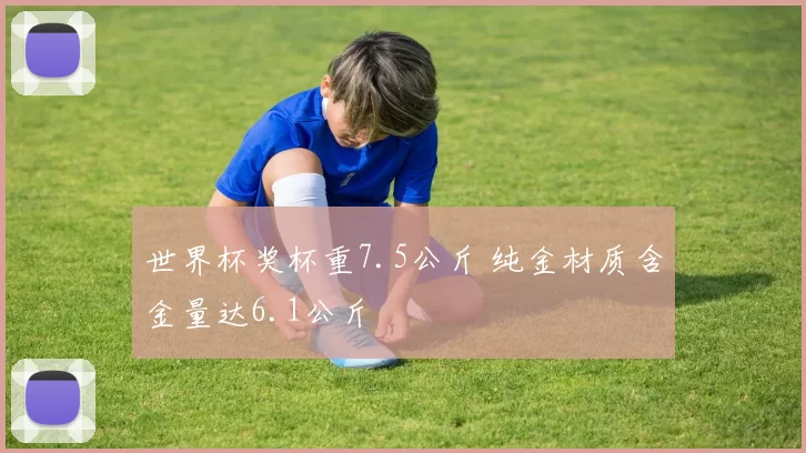 世界杯奖杯重7.5公斤 纯金材质含金量达6.1公斤